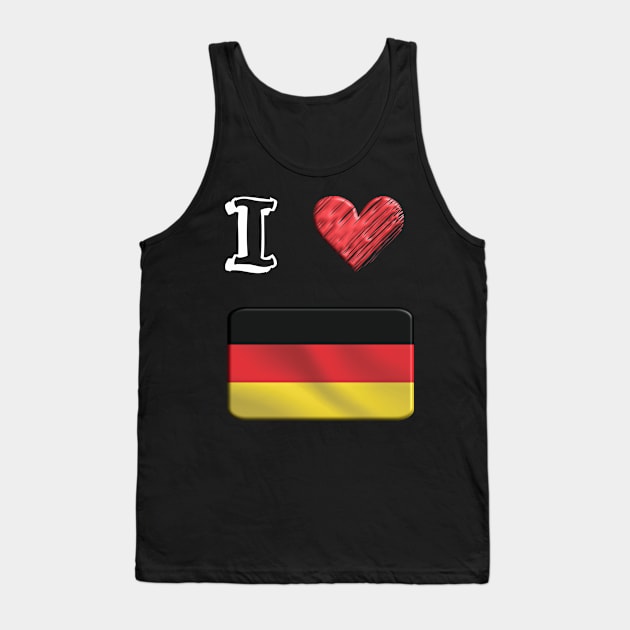 I love Flag from German Tank Top by JG0815Designs